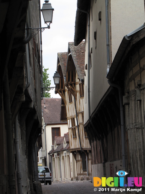 SX19837 Old houses in Troyes, France